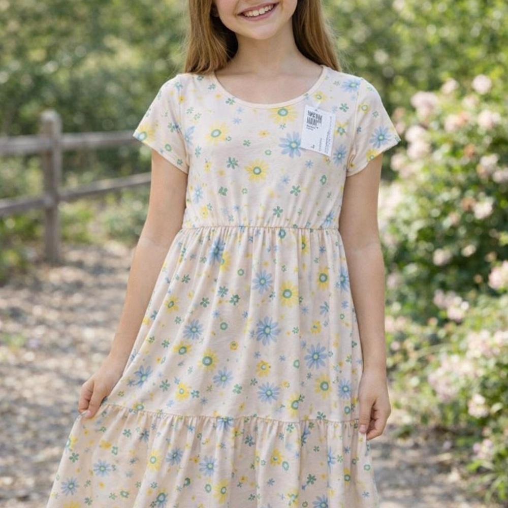 NWT Derek Heart Girl Size 14 Floral Easter Spring Dress